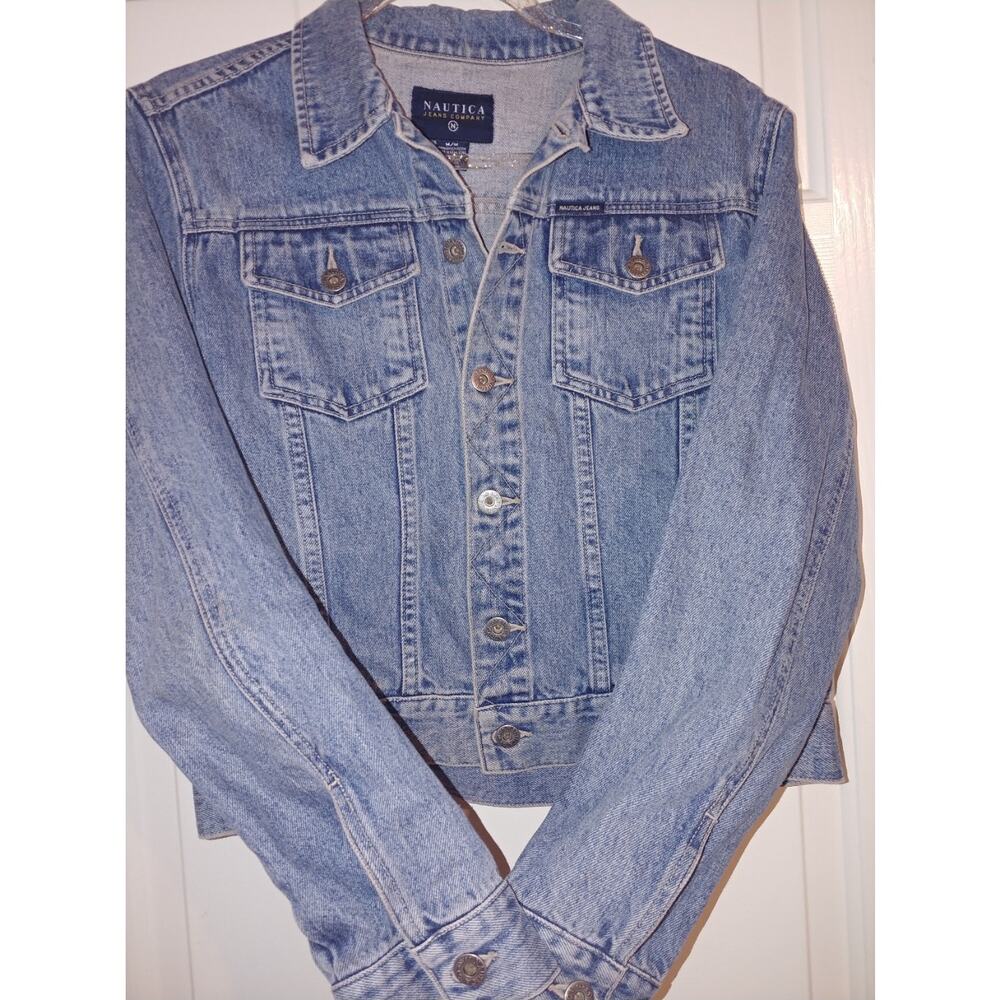 Nautica Denim Jean Jacket Button Down Medium